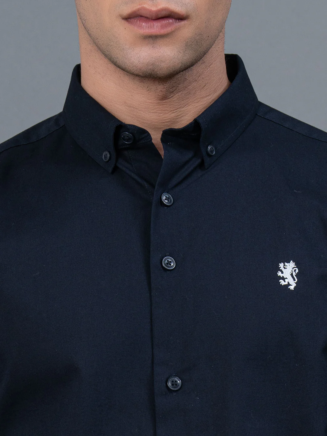 Men's Casual Navy Color Shirt - Image 4