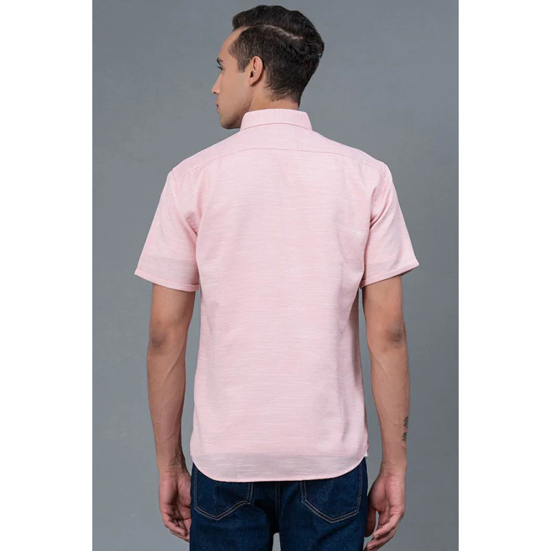 Men's Casual Peach Color Shirt - Image 3