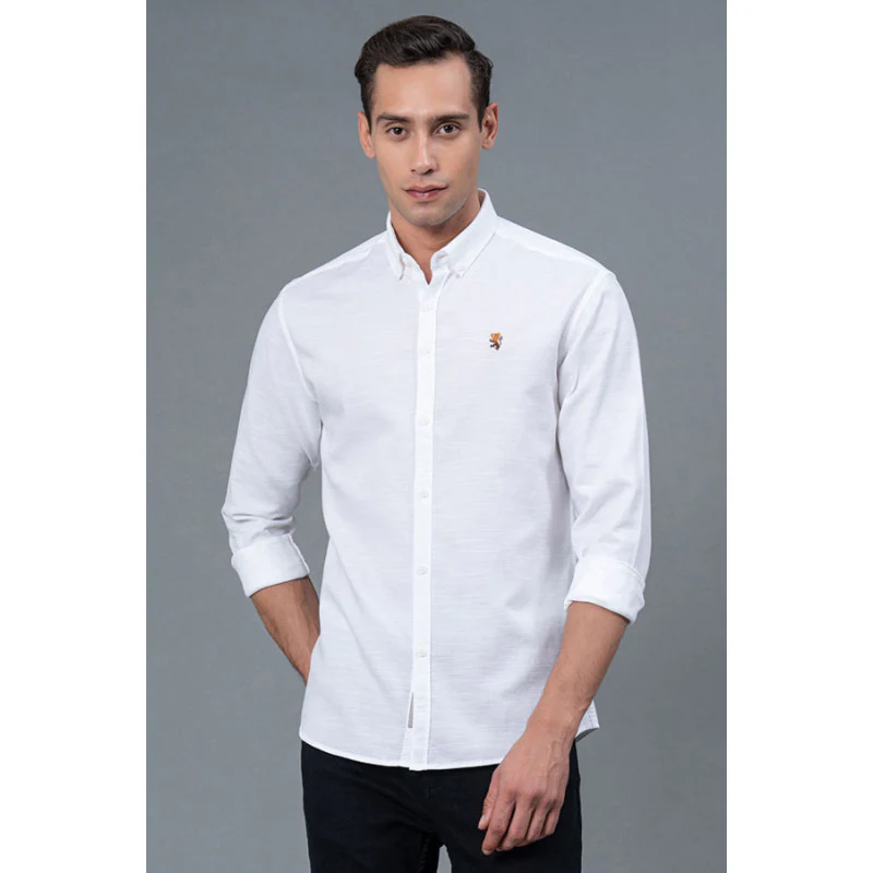 Men's Casual White Shirt - Image 2
