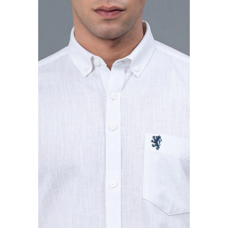 Men's Casual White Shirt - Image 2