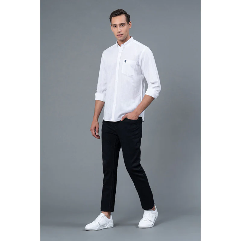 Men's Casual White Shirt - Image 3