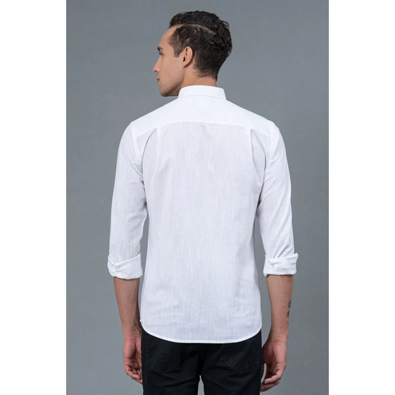 Men's Casual White Shirt - Image 5