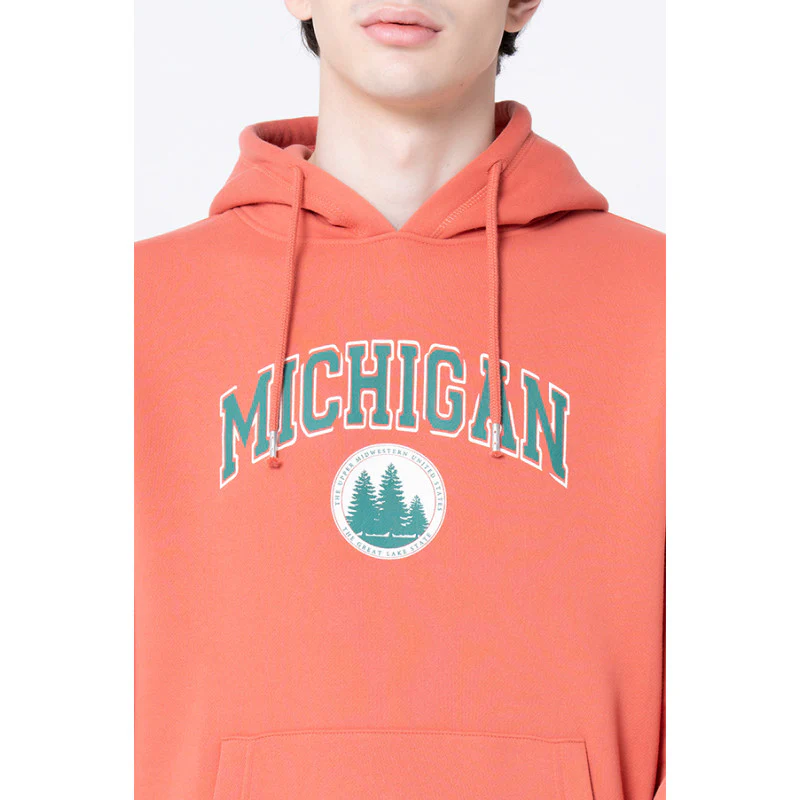 Men's Coral Graphic Print Hoodie - Image 4
