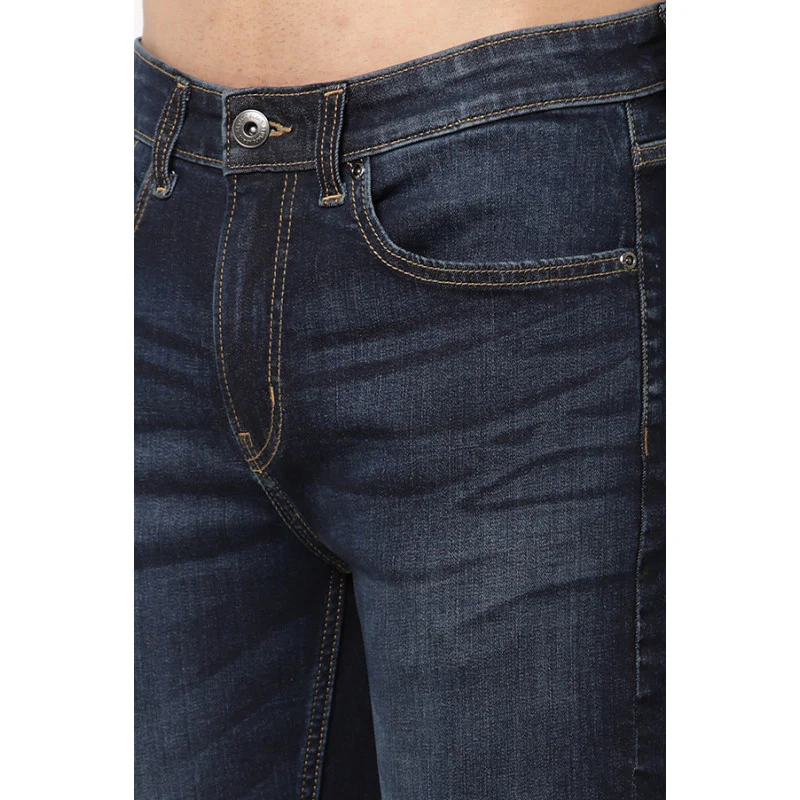 Men's Dark Blue Skinny Jeans - Image 4