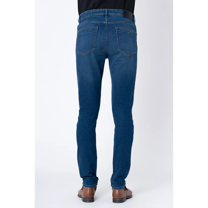 Men's Dark Blue Skinny Jeans - Image 3