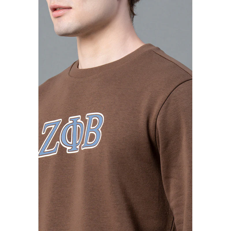 Men's Dark Brown Graphic Print Sweatshirt - Image 4