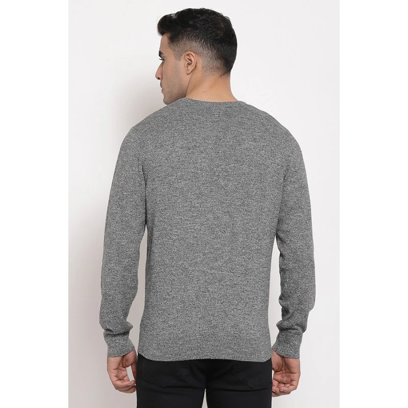 Men Dark Grey Sweater - Image 3