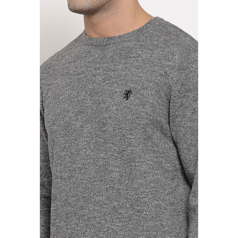 Men Dark Grey Sweater - Image 4