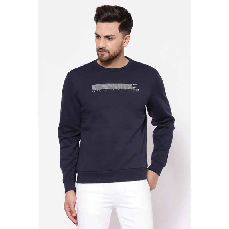 Men's Dark Navy Sweatshirt - Image 2