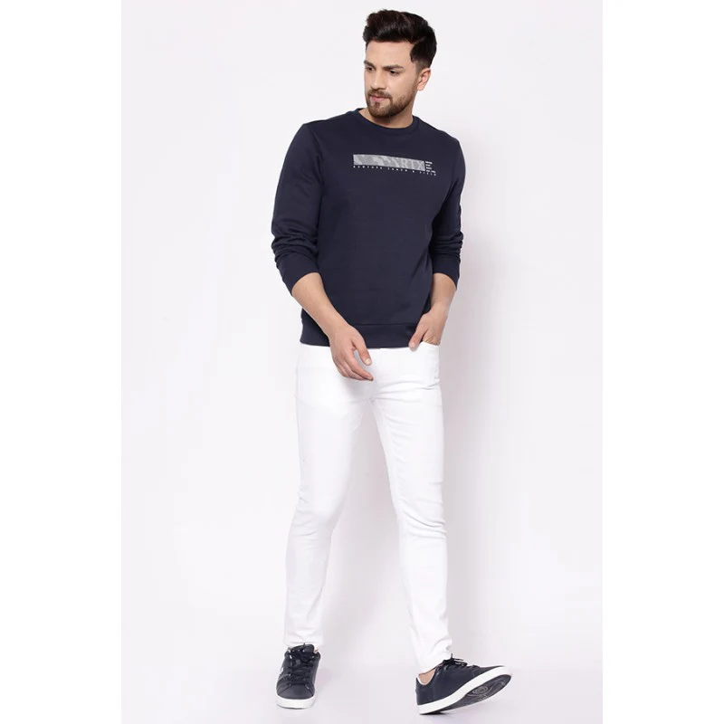 Men's Dark Navy Sweatshirt - Image 4