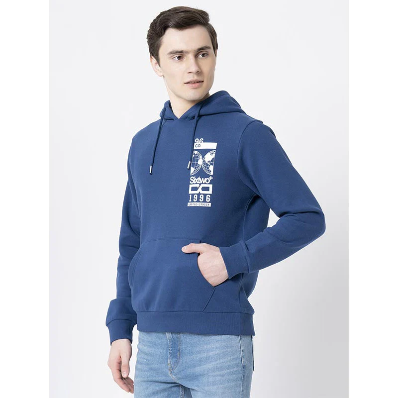 Men's Deep Blue Hoodie - Image 2