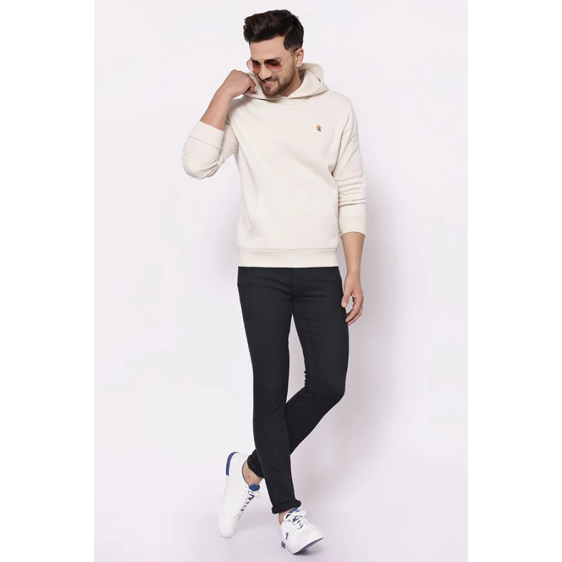 Men's Dull Off White Hoodies - Image 4
