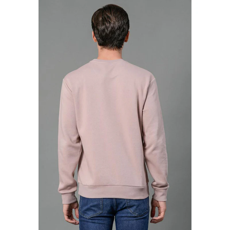 Men's Dusky Pink Graphic Print Sweatshirt - Image 3