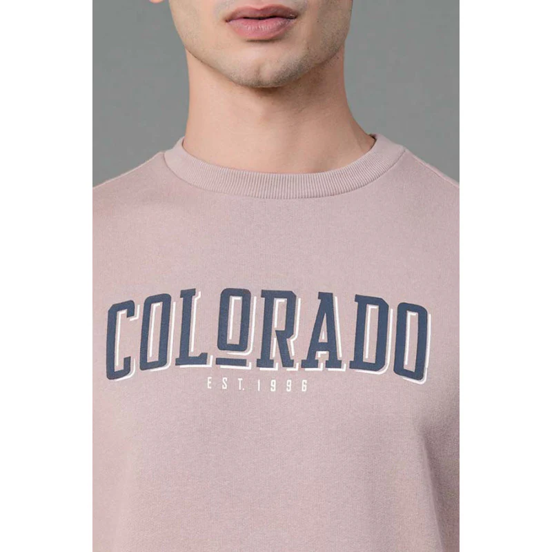 Men's Dusky Pink Graphic Print Sweatshirt - Image 4