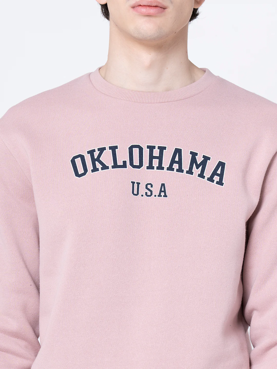 Men's Dusky Pink Printed Sweatshirt - Image 5