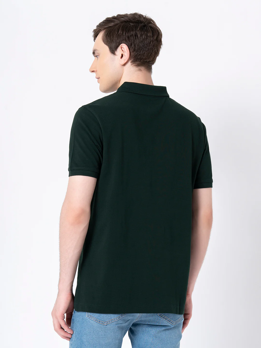 Men's Forest Green Solid T-Shirt - Image 4