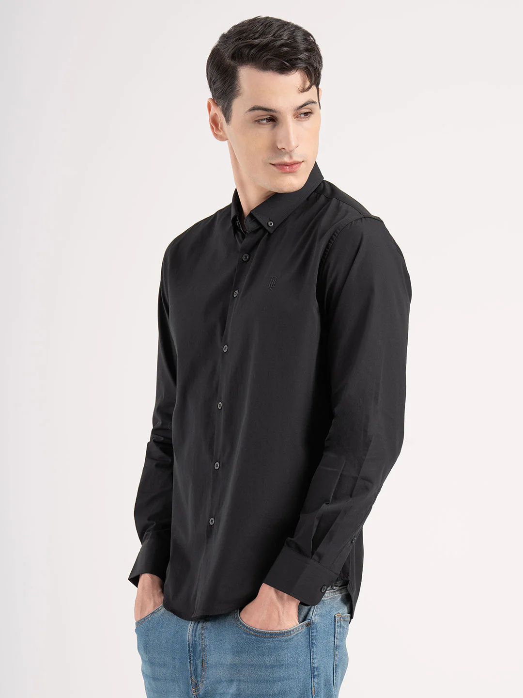 Mens Full Sleeve Solid Shirt - Image 3