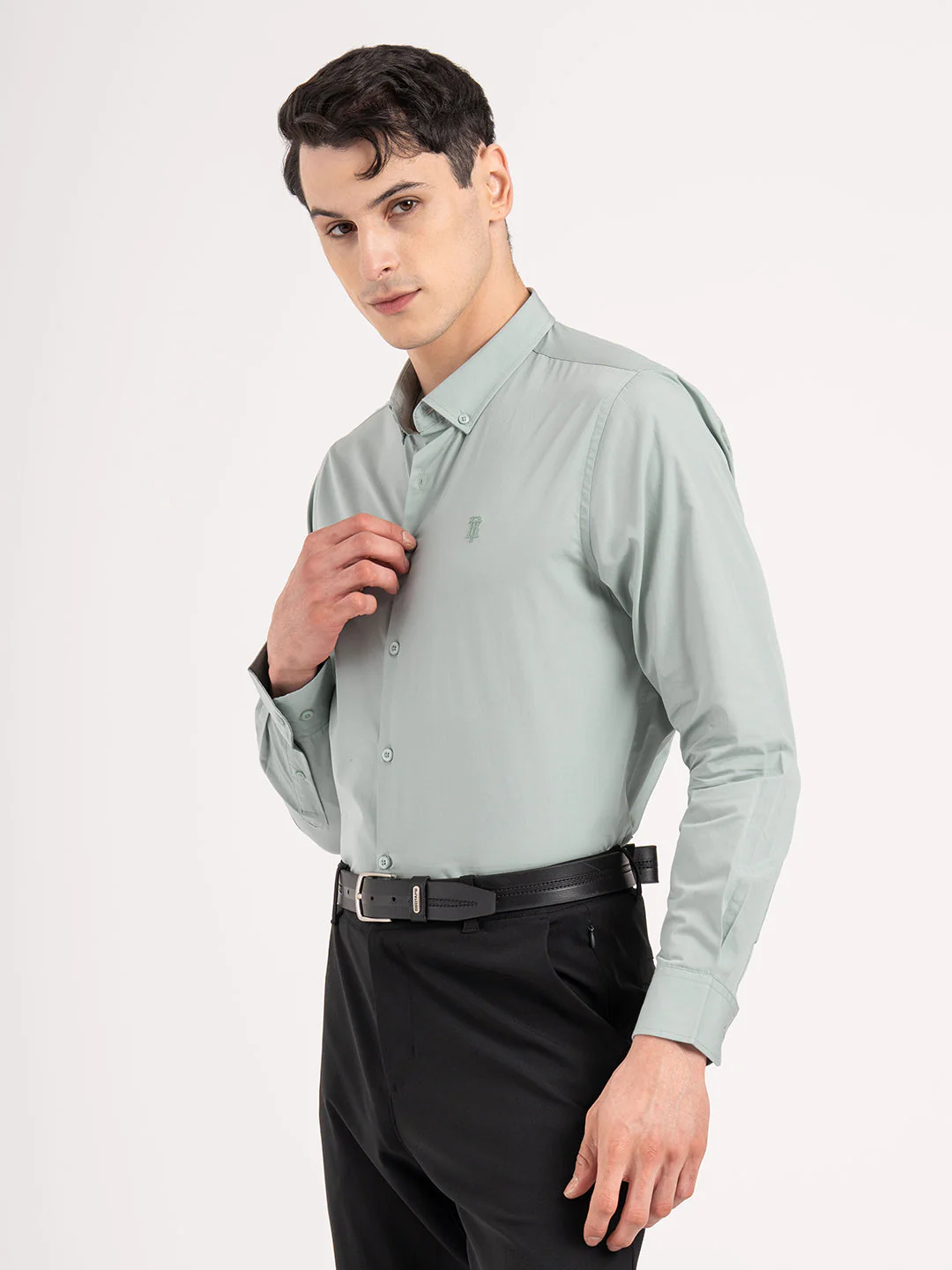 Mens Full Sleeve Solid Shirt - Image 3