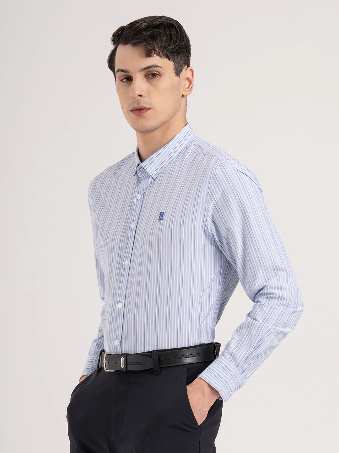 Mens Full Sleeve Striped Shirt - Image 3
