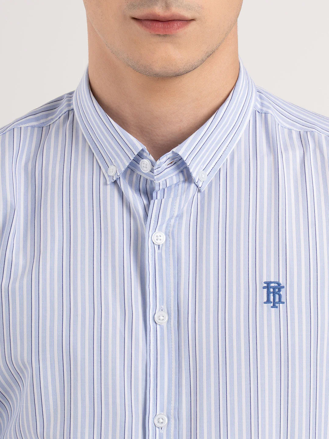 Mens Full Sleeve Striped Shirt - Image 5