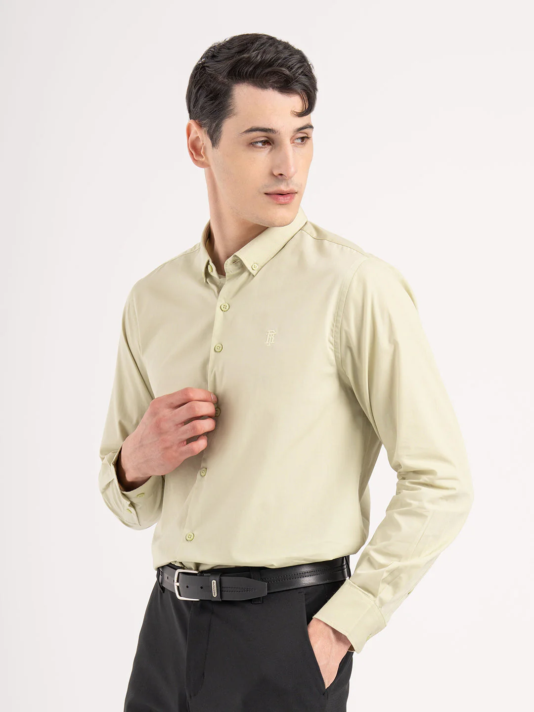 Mens Full Sleeve Solid Shirt - Image 3