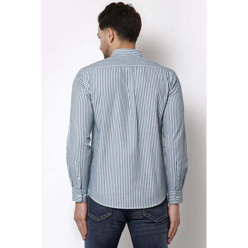Men's Green Stripe Shirt - Image 3