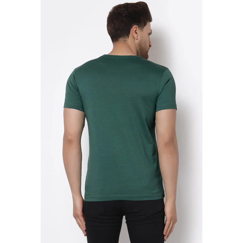 Men Green Printed T-Shirt - Image 3