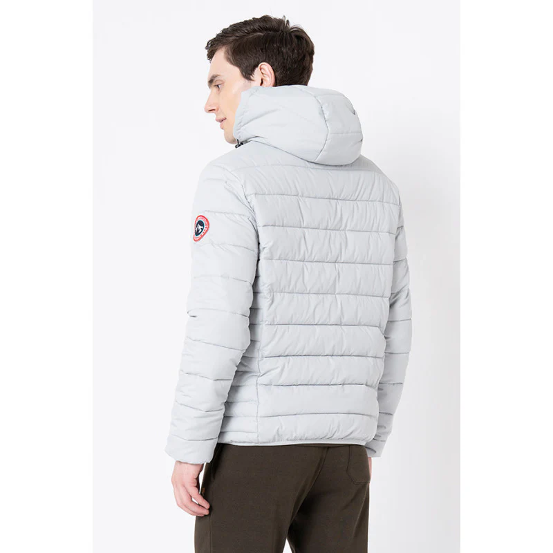 Men's Grey Solid Jacket - Image 3