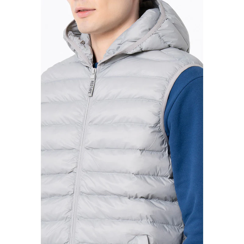 Men's Grey Solid Jacket - Image 4