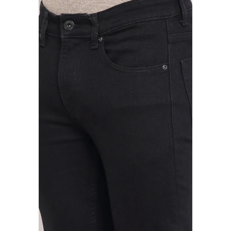 Men's Jet Black Denim Jeans - Image 5
