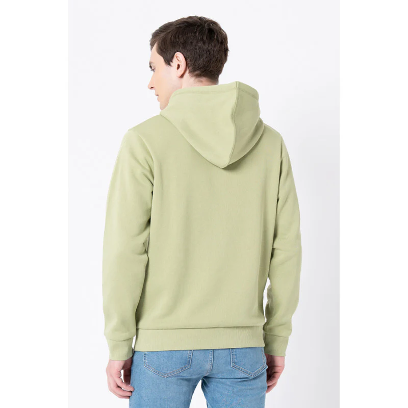 Men's Leaf Green Graphic Print Hoodie - Image 3