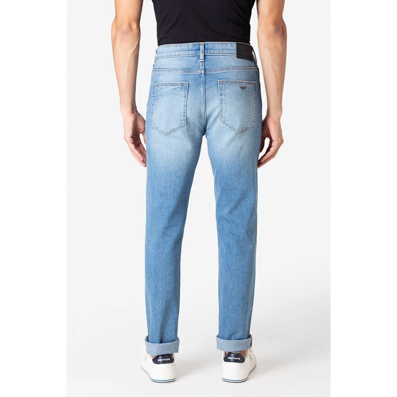 Men's Light Blue Denim Jeans - Image 4