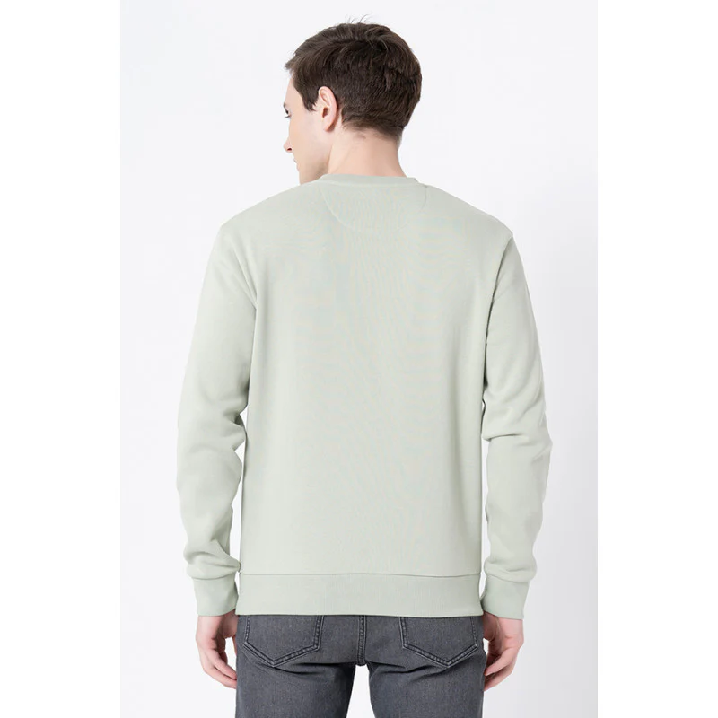 Men's Light Green  Graphic Print Sweatshirt - Image 3