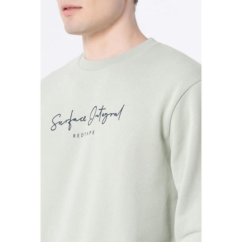 Men's Light Green  Graphic Print Sweatshirt - Image 4