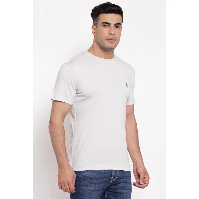 Men's Light Grey Half Sleeve T-Shirt - Image 2