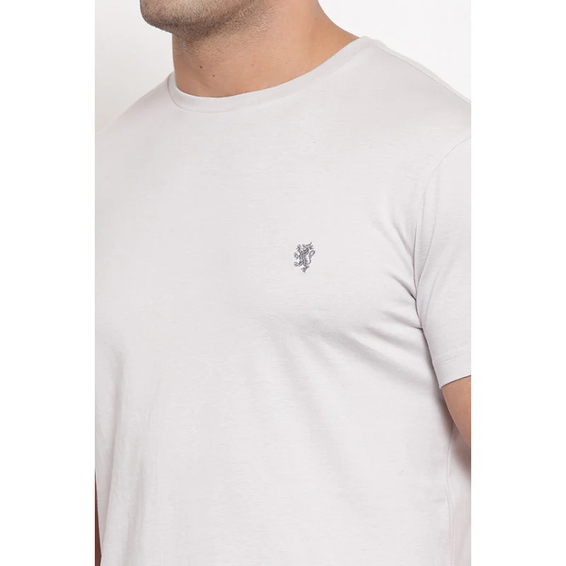Men's Light Grey Half Sleeve T-Shirt - Image 4