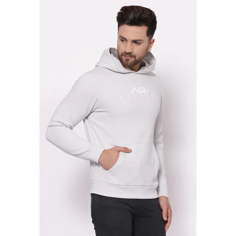 Men's Light Grey Hoodies - Image 2