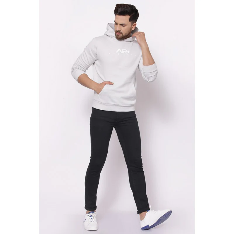 Men's Light Grey Hoodies - Image 4