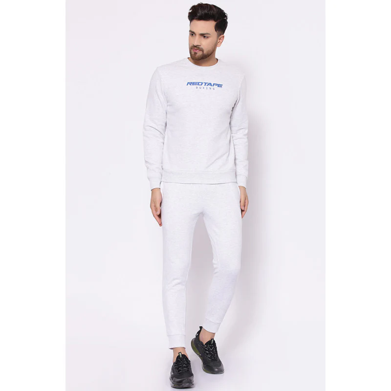 Men's Light Grey Melange Jogger - Image 4