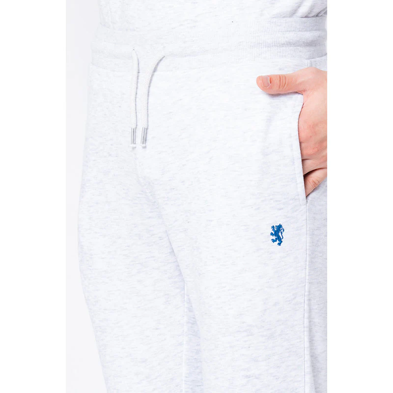 Men's Light Grey Melange Solid Jogger - Image 4