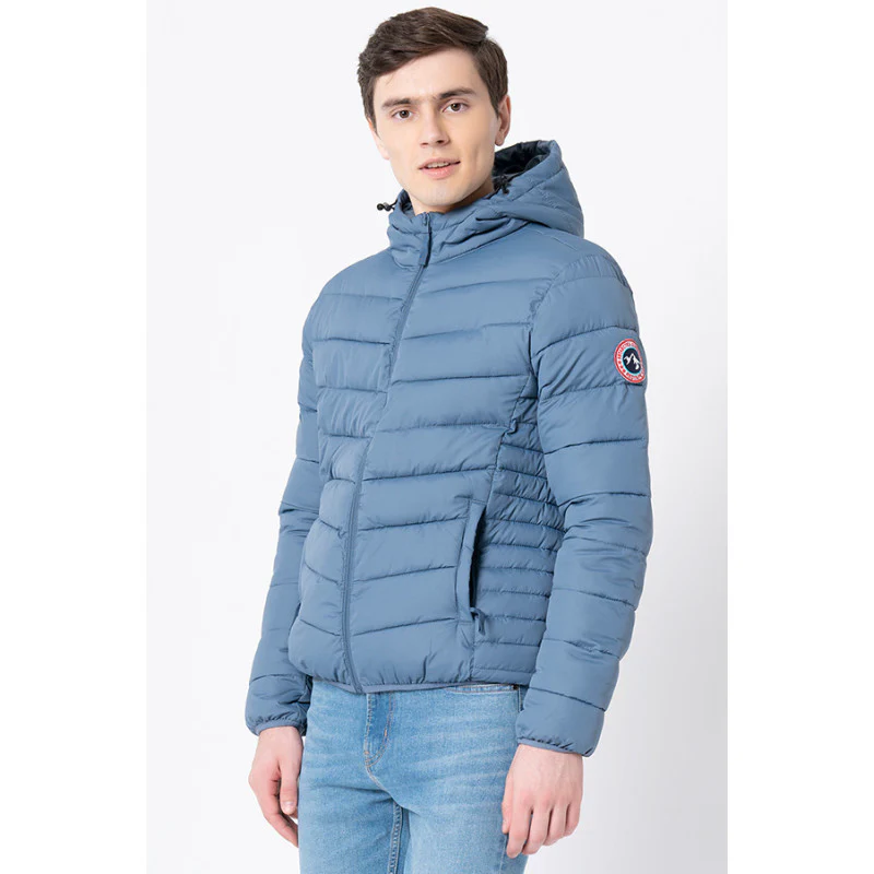 Men's Lt Blue Solid Jacket - Image 2
