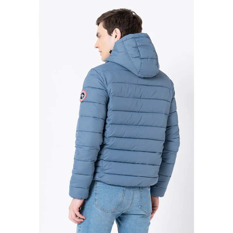 Men's Lt Blue Solid Jacket - Image 3