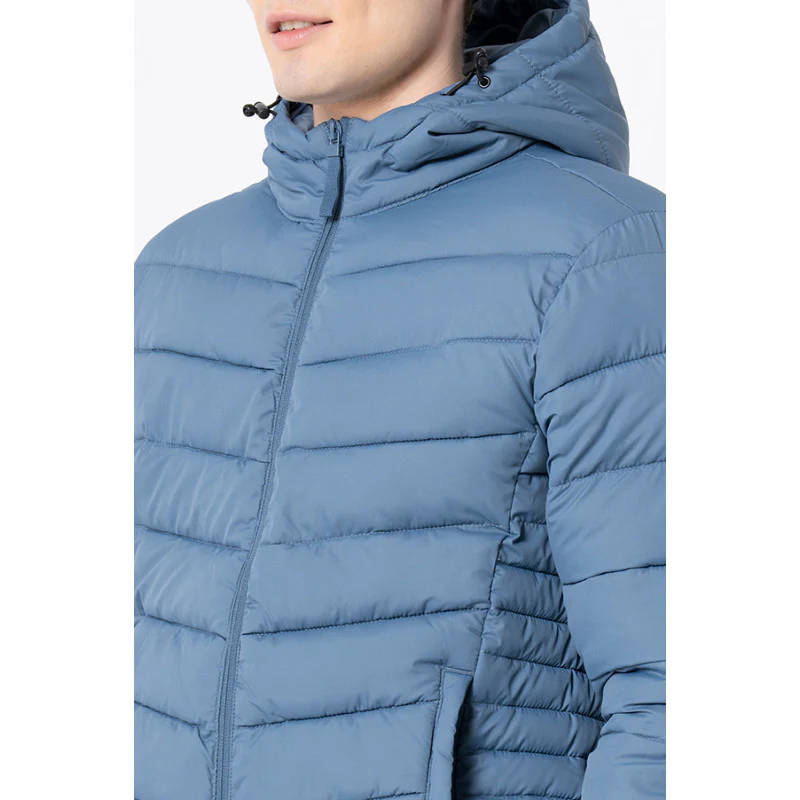 Men's Lt Blue Solid Jacket - Image 4