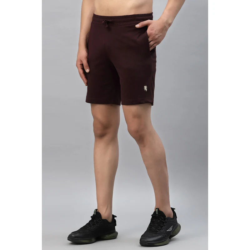Men Maroon Activewear Shorts - Image 2
