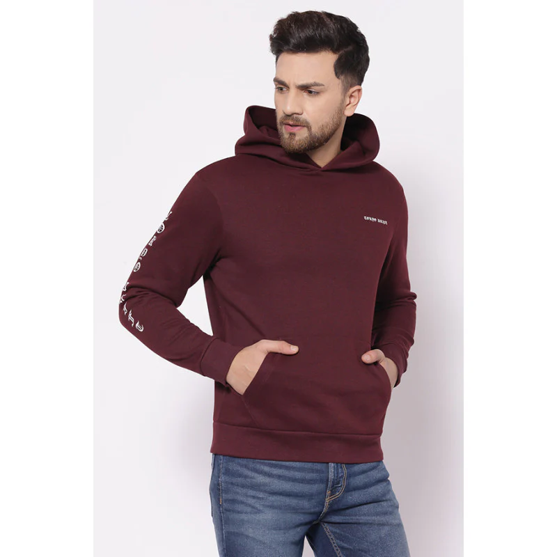 Men's Maroon Hoodies - Image 2