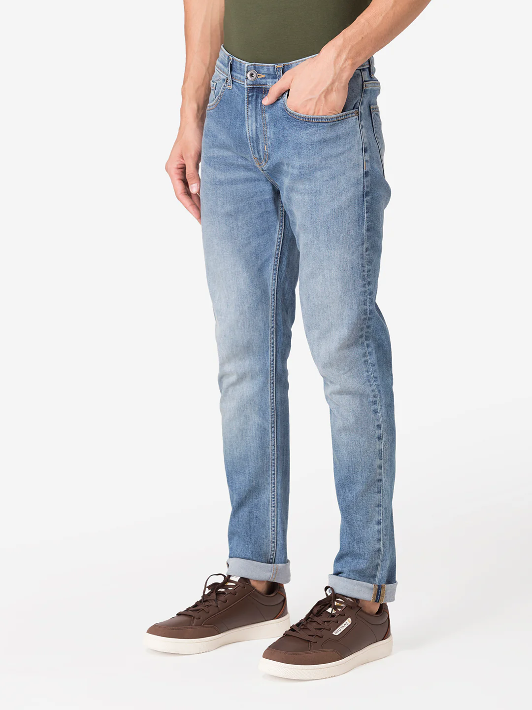 Men Mid Blue Jeans - Image 2