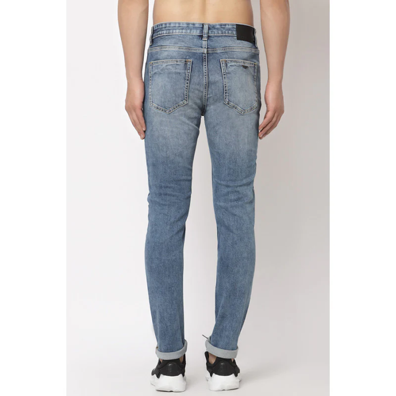 Men's Mid Blue Skinny Jeans - Image 3