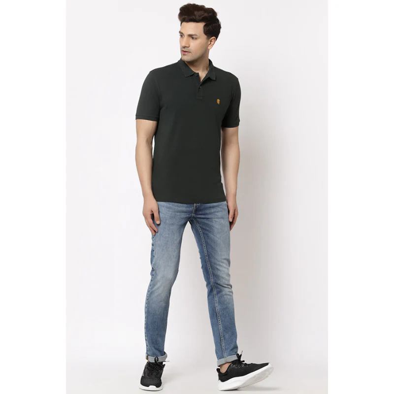 Men's Mid Blue Skinny Jeans - Image 5