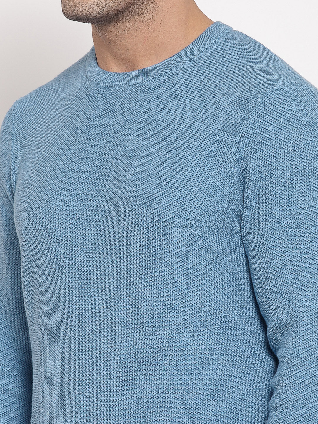 Men's Mid Blue Sweater - Image 3
