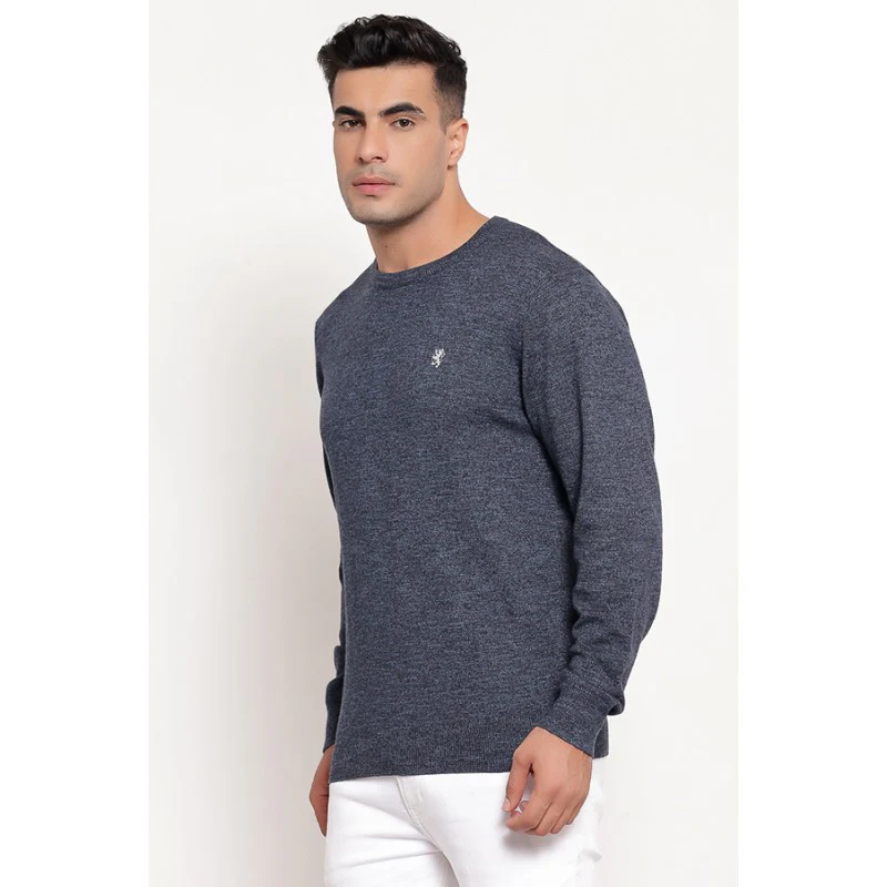 Men MidNight Blue Sweater - Image 2
